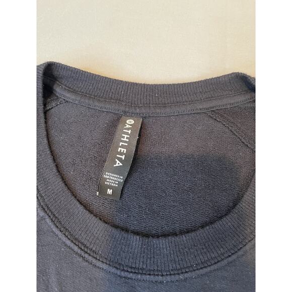 Athleta Mindset Sweatshirt Womens M Black Soft Modal Crewneck Pullover S/472751 - Picture 5 of 8